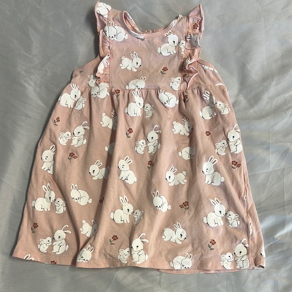 H&M - Blush Dress with Cute Bunny Print - Picture 1 of 5